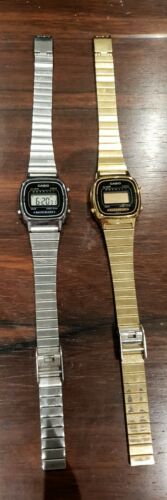 casio black mini face watch