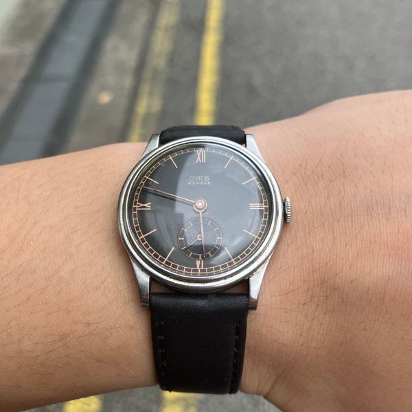 [WTS] 1940s Ditis (Solvil) Rose Gold Gilt Dial with Stepped Case ...