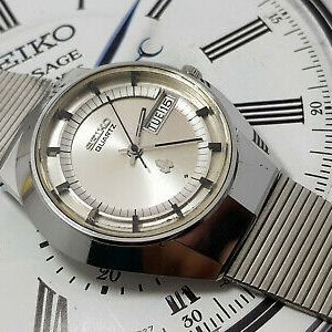 ジャンク品Seiko クォーツ ヴィンテージ時計 3803-7000　　029 RARE SEIKO QUARTZ QT GREEN DIAL 3803-7000 KANJI GENTS