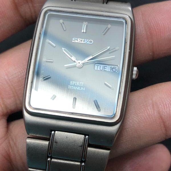 時計 SEIKO SPIRIT 7N33-5A30 TITANIUM QUARTZ Vintage 1997 [Exc+5] Seiko Spirit 7N33-5A30 Titanium Quartz