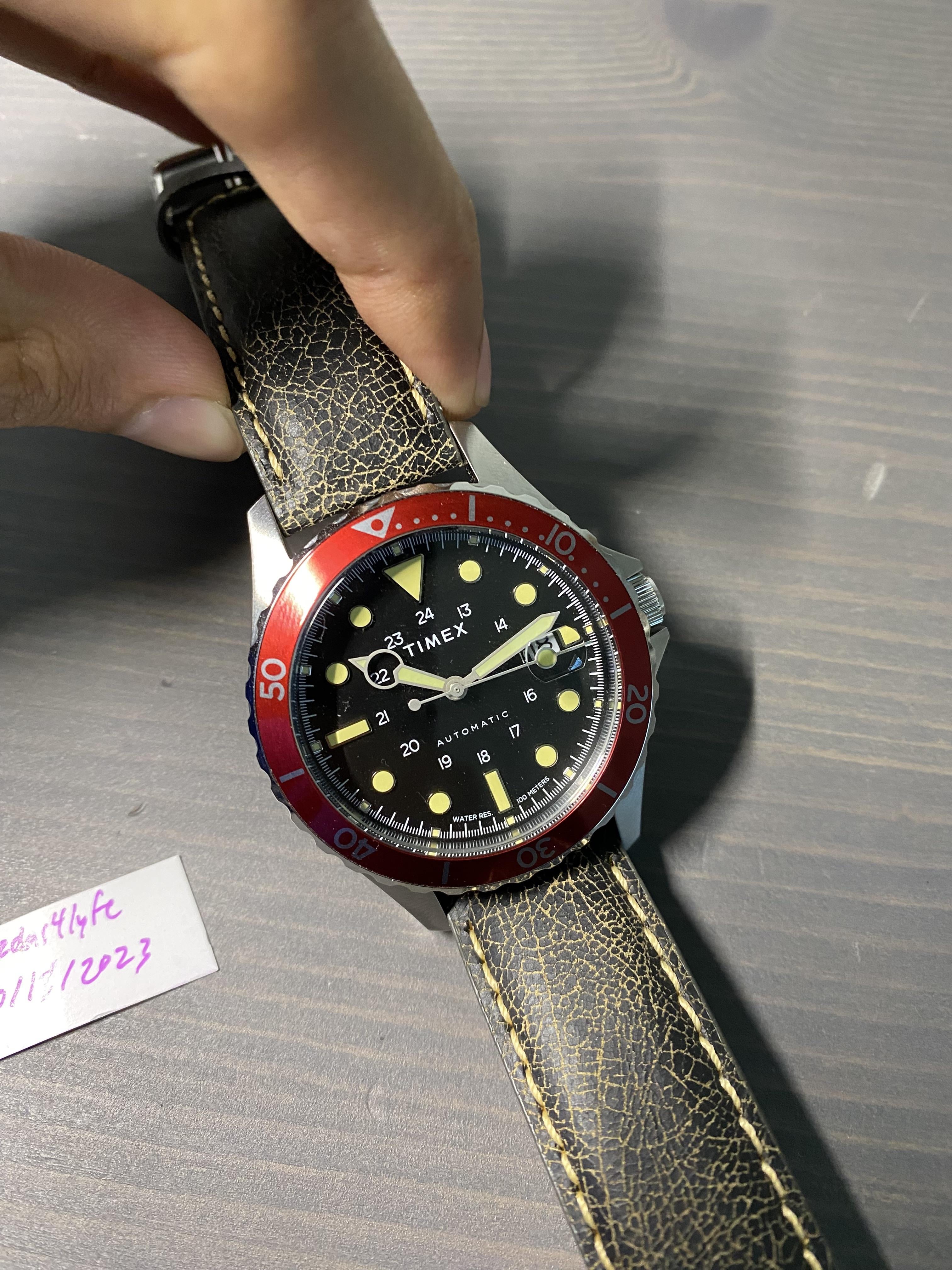 WTS] [repost] Timex Men's TW2U09900ZV Navi XL Automatic Watch red