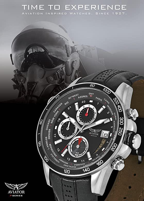 Aviator f series world time tachymetre chronograph timepiece hotsell