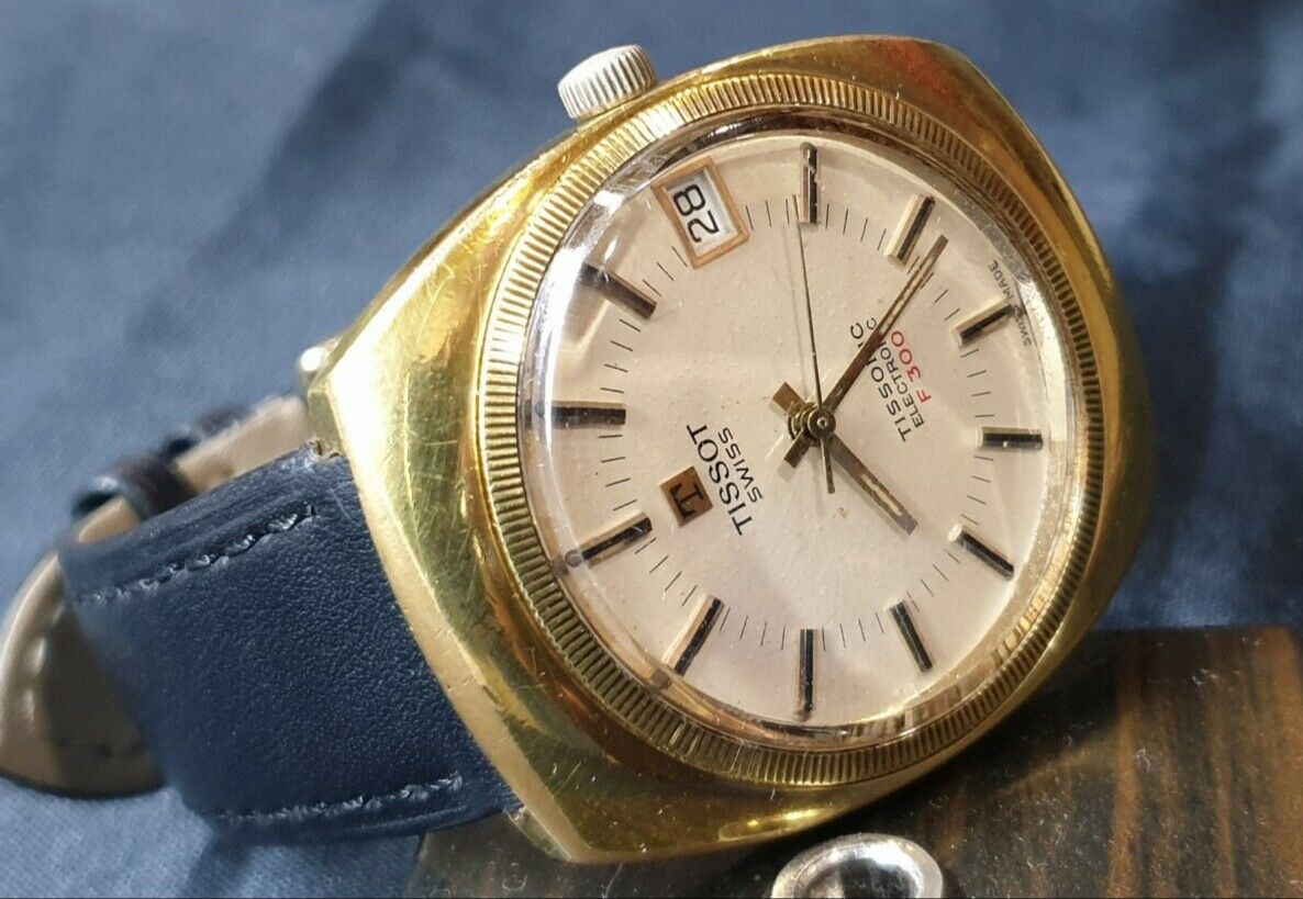 Tissot Tissonic Electronic F300 Gents Gold Swiss Watch