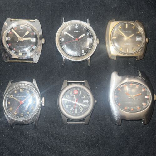 Vintage 1960s lot of mens watches outlet 13 Timex, 1 Waltham and 1 Lucerne some working