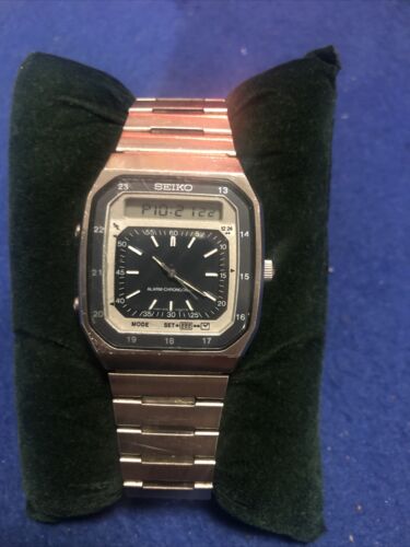 Vintage Men Seiko H357-507A Duo-Display Lcd James Bond Style Watch ...