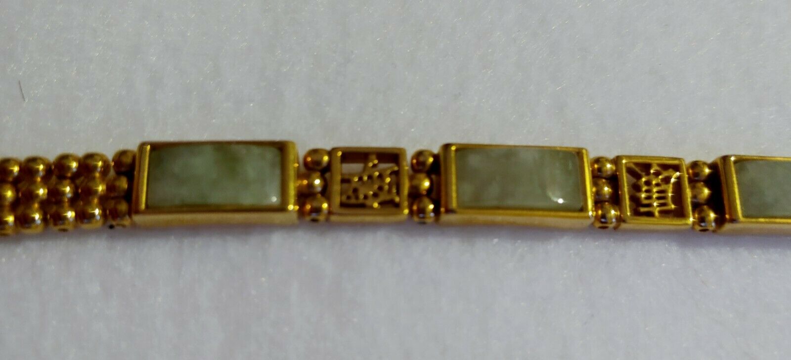 Vintage Gem Time Gold Filled Women’s Bracelet & Watch Set With Jade Stones. Vintage Gold and Jade Watch - Etsy main image 2