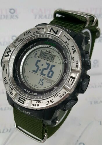 casio men's pro trek prw3500 solar powered atomic digital watch