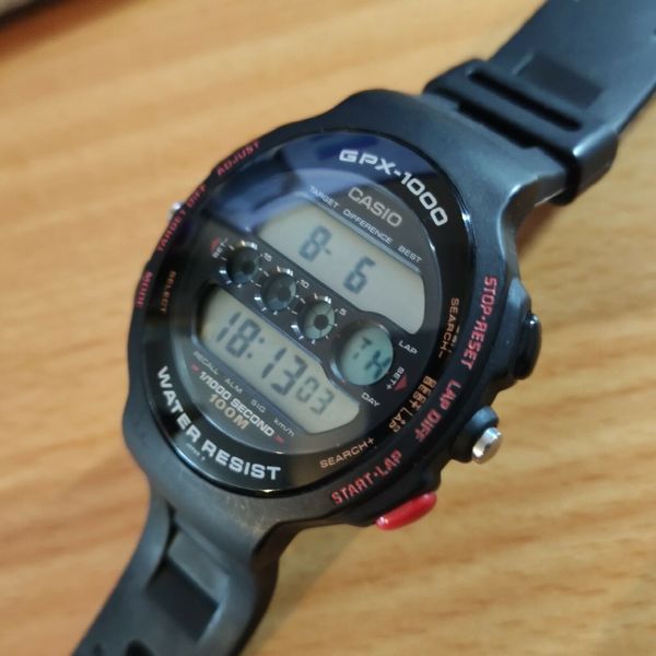 レア VINTAGE 1990's CASIO GPX-1000 デジタル腕時計 Casio GPX 1000 Vintage Rare 90s Japan . Super RED‼️ Very