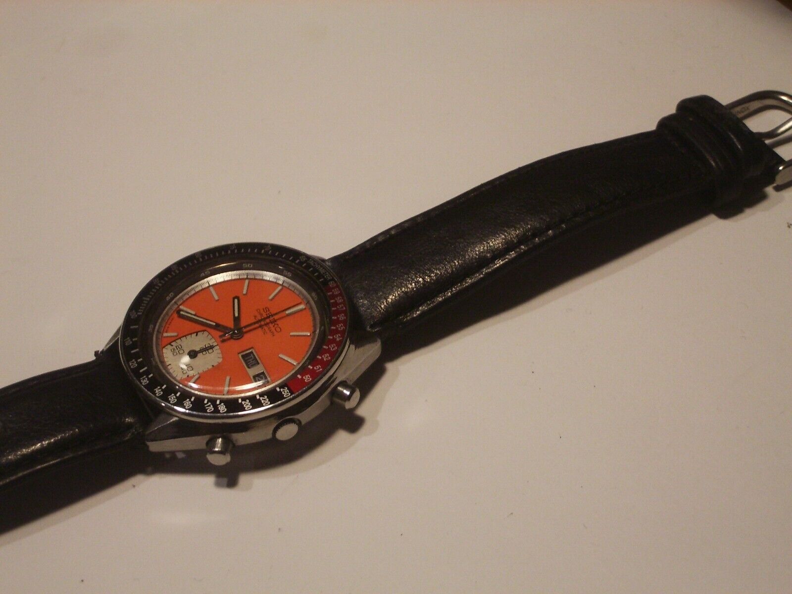 SEIKO RARE VINTAGE CHRONOGRAPH, 6139-7040, ORANGE DIAL, AUTO