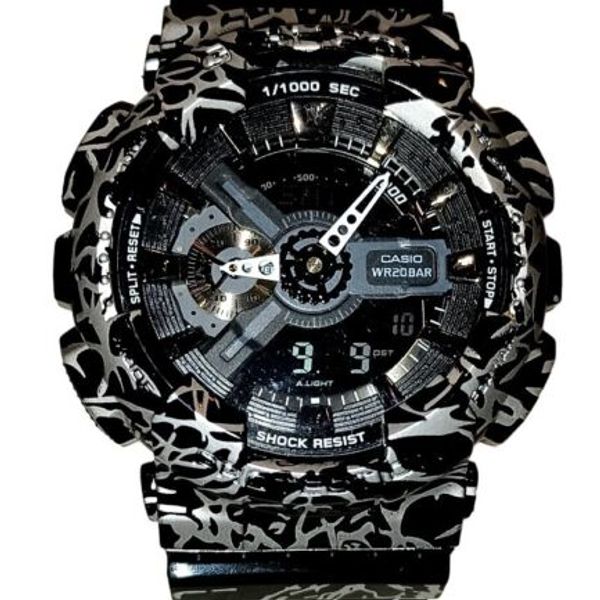 Casio G Shock Digital Watch Men 51mm Black Gold Tone 5146
