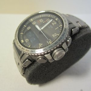 Casio Pro Trek Prw 50t 7acr Titanium Strap Silver Watchcharts