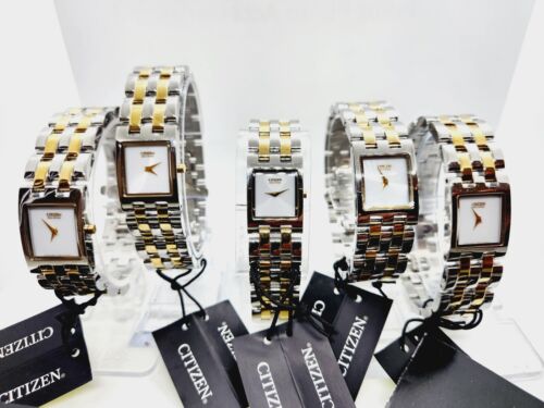 LOT OF 5 Citizen Eco -Drive Women's Jolie Two Tone Watch EX1304