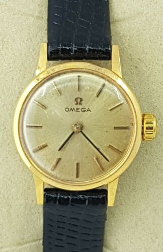 Omega Swiss Made Ladies 18k Gold Plated Watch Cal 620 Ref 511.015