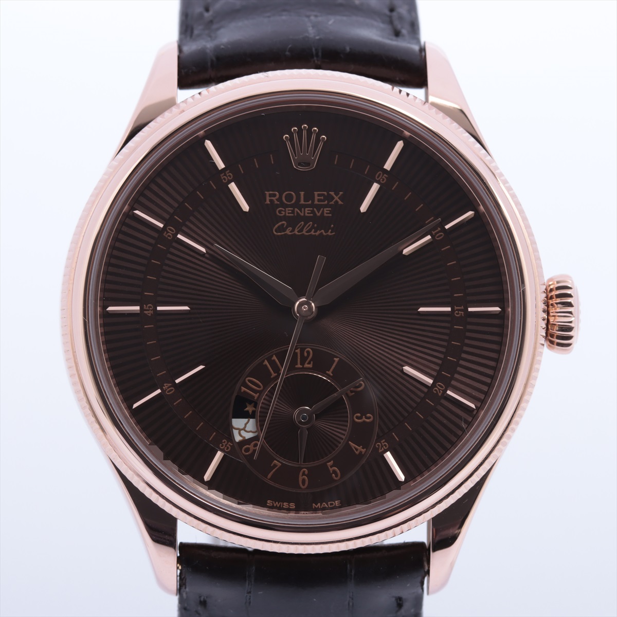 [Used] Rolex Cellini 50525 750 x External Leather AT Brown Dial ...