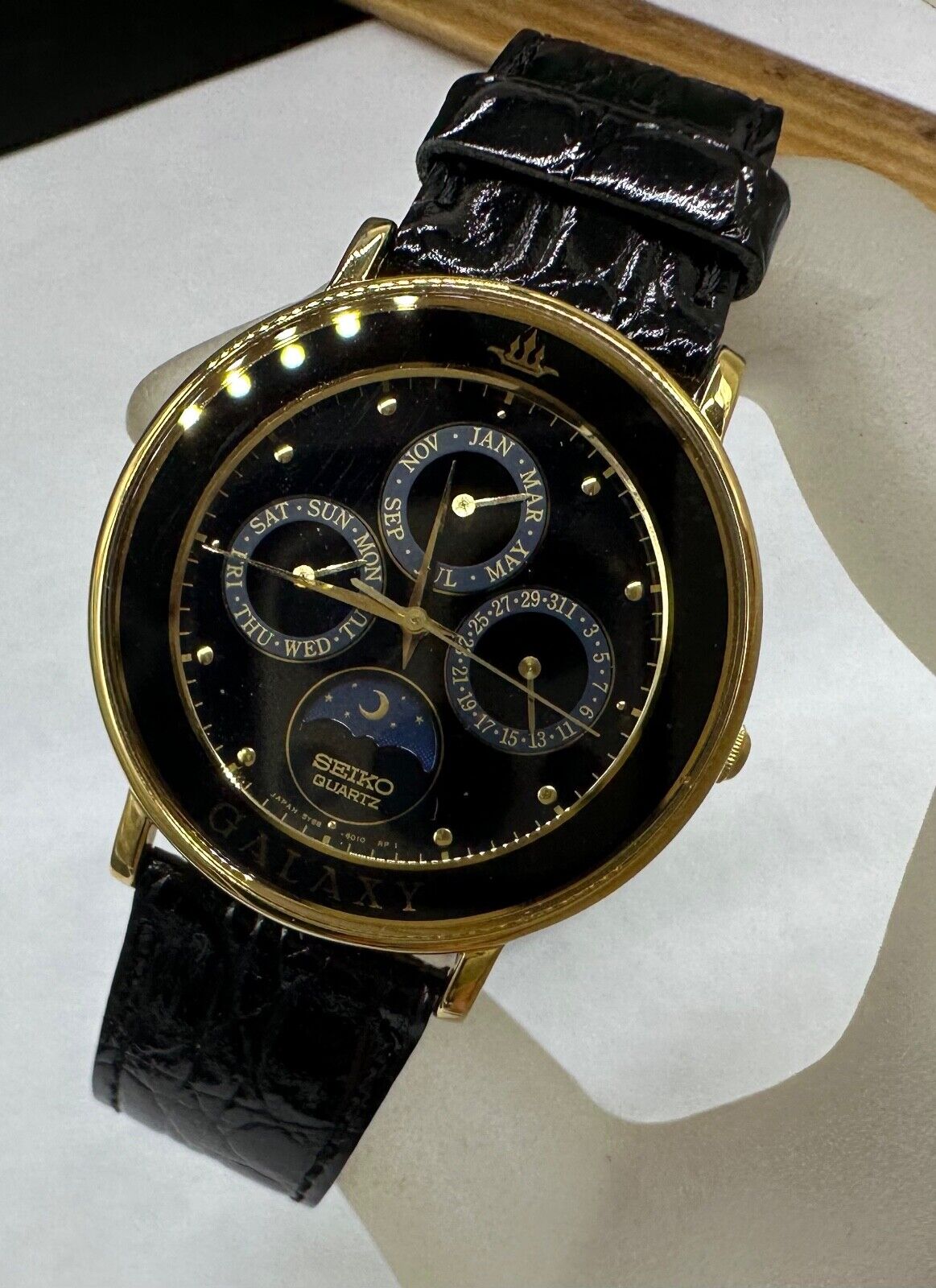 SEIKO　セイコー　ムーンフェイズ　GALAXY　5Y88-601A Seiko Galaxy 5Y88-601A Calendar Day Night Quartz Watch | #495675132