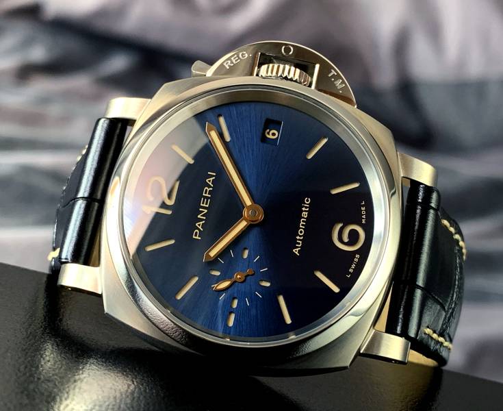 FS Panerai Luminor Due Blue Titanium 38mm PAM00926 New WatchCharts