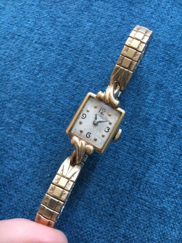 Vintage Hamilton S & W Ladies Watch 14k Gold Filled NOT Working Speidel Stretch Vintage Hamilton Ladies 14k Gold Filled Watch NOT WORKING  main image 3