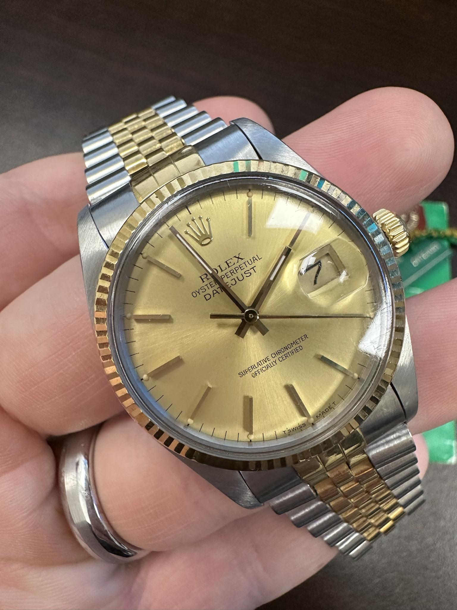 WTS Rolex Datejust 36mm Two Tone 1985 reference 16013