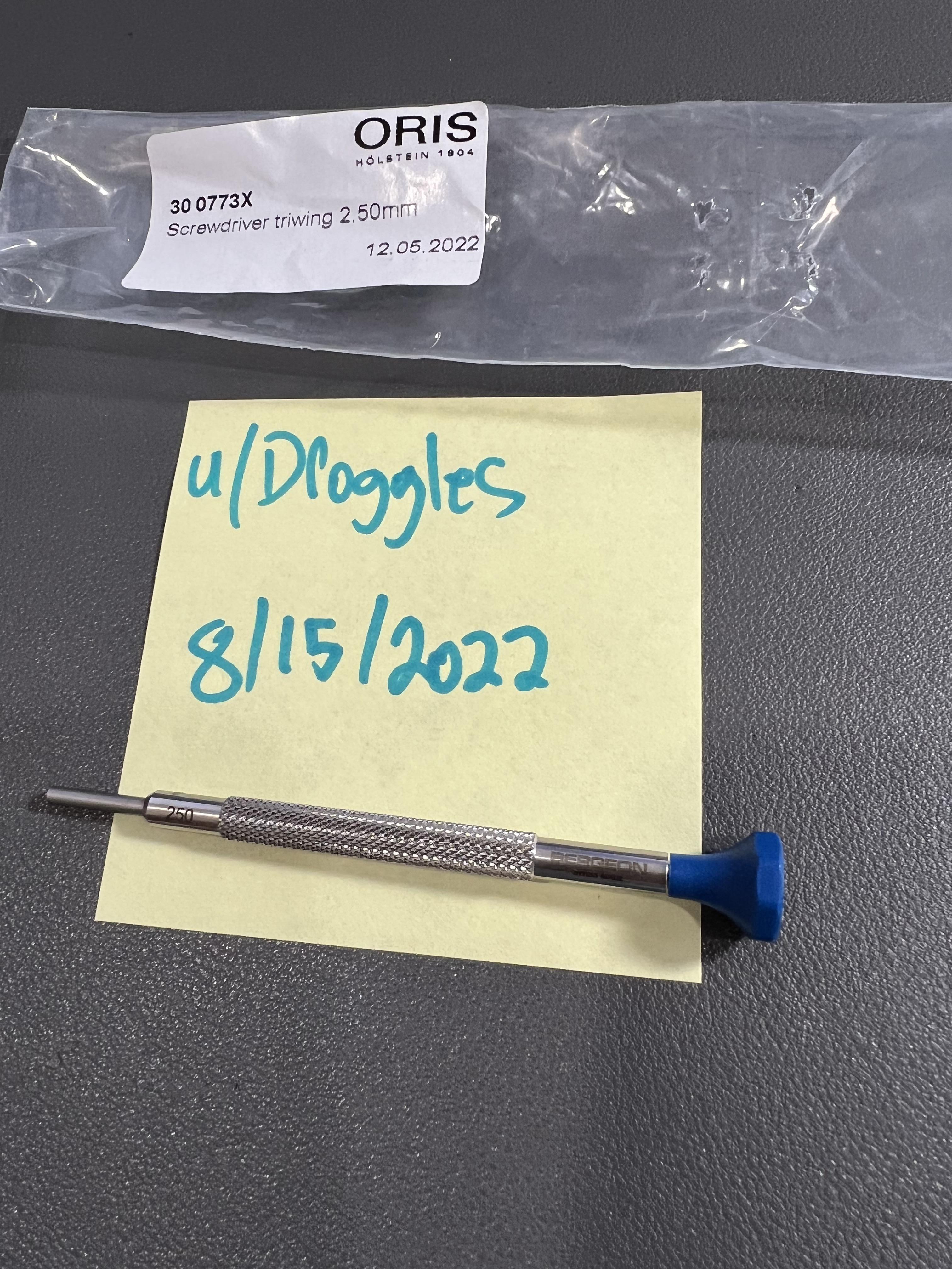 WTS Oris Triwing Screwdriver 2.50mm for 43.5mm Aquis Strap