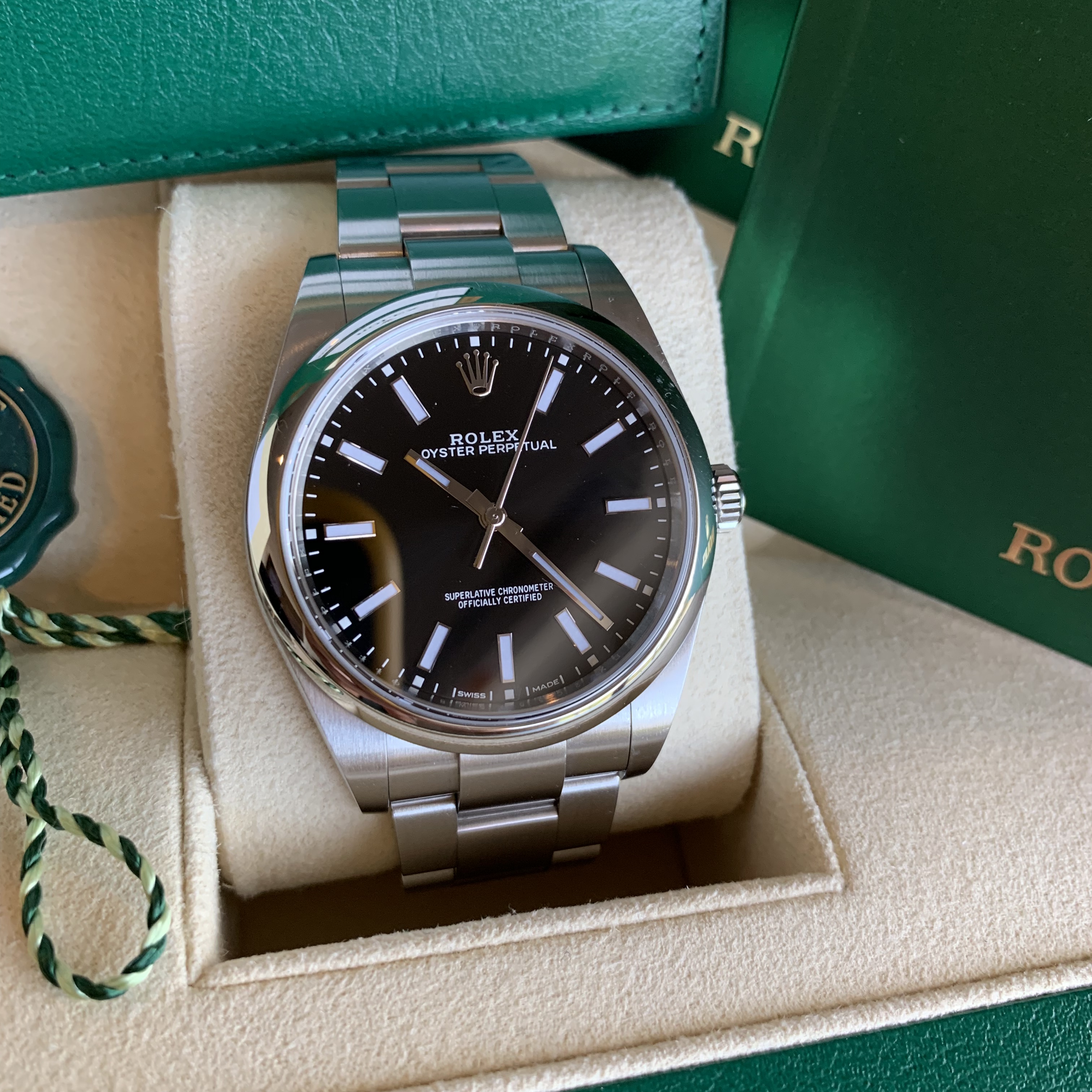 Fs Rolex Oyster Perpetual 39 Black Dial Watchcharts