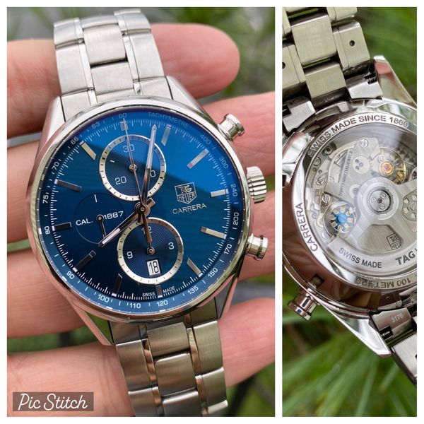 [WTS] Tag Heuer. Carrera. Blue dial. Automatic. Chronograph. 1887 ...