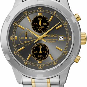 New $260 Seiko men's Japan Quartz 100M watch SKS425 6N42-00C0 gold tone |  WatchCharts
