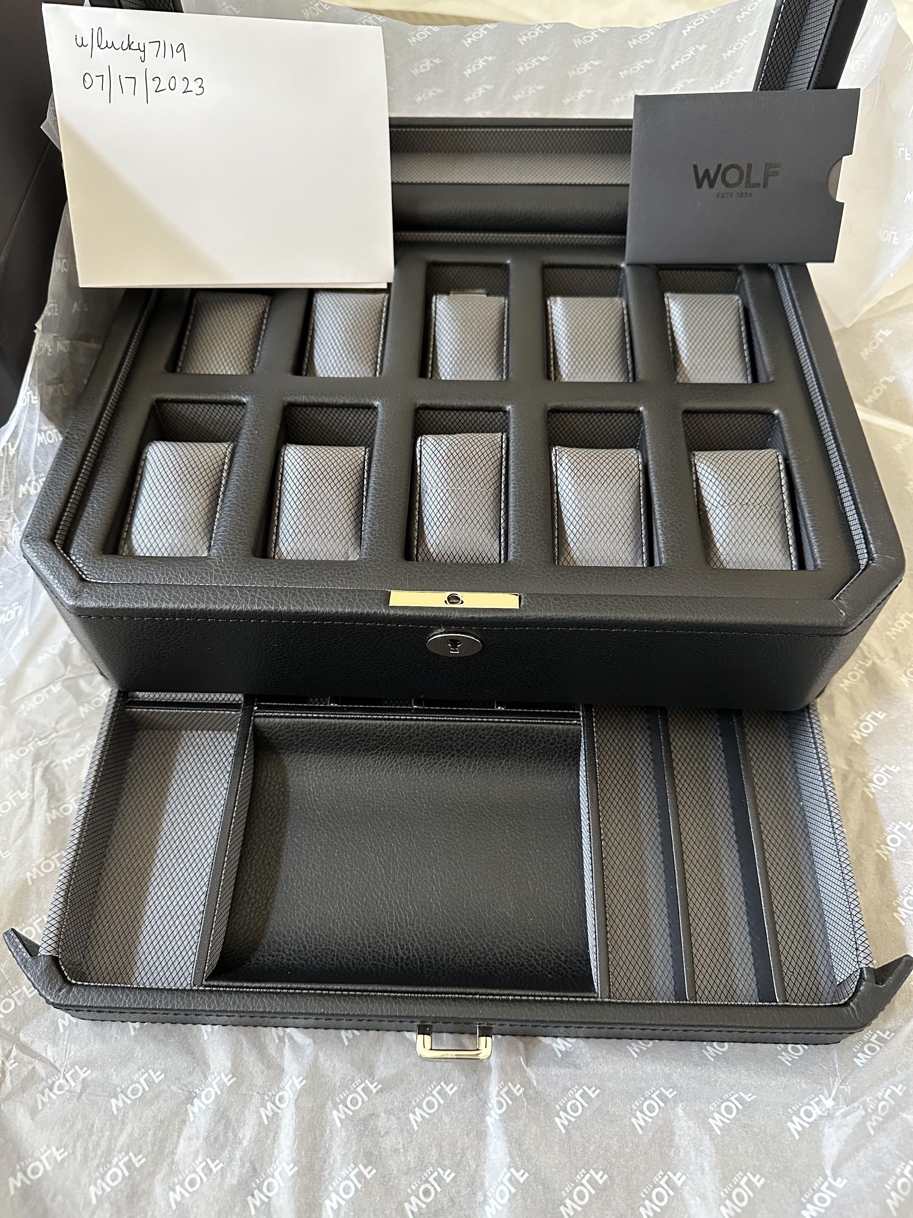 Windsor 10 piece hot sale watch box with drawer