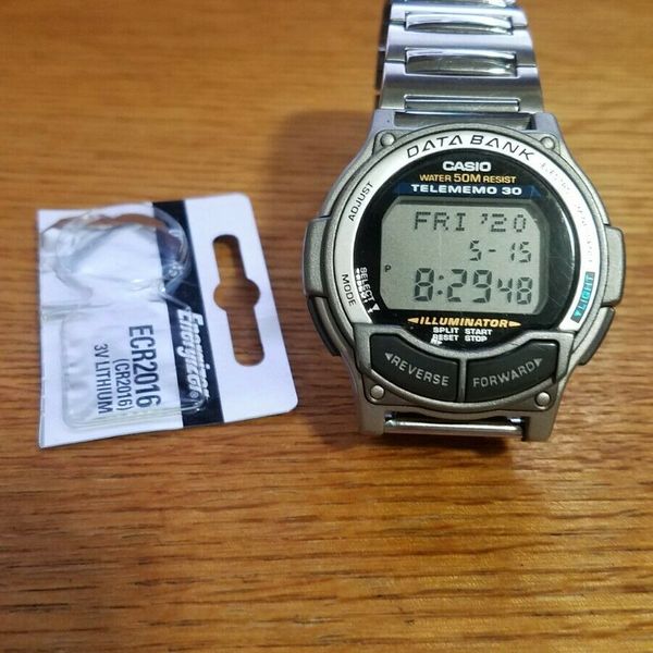 USED Vintage Casio DB 34H 1600 TeleMemo 30 Alarm Watch Data Bank New Battery WatchCharts Marketplace