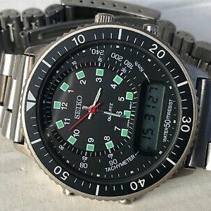 SEIKO ANALOG DIGITAL DIVER STYLE *** VERY NICE VINTAGE CONDITIONS |  WatchCharts