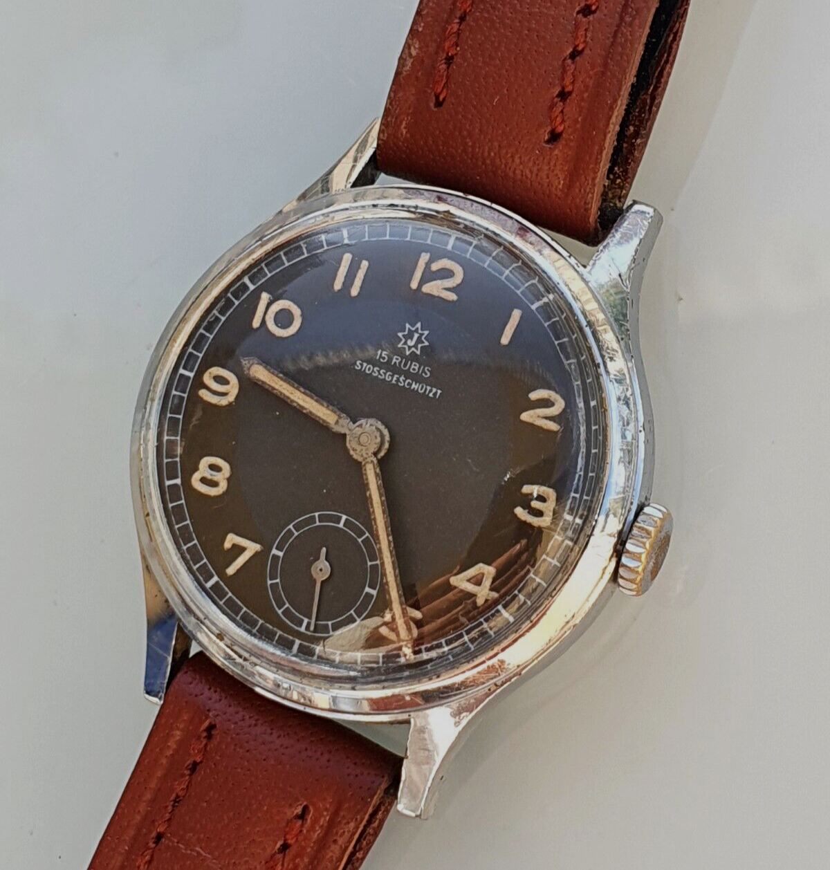 Junghans Vintage Military Watch Dienstuhr 1950s Deutsches Werk