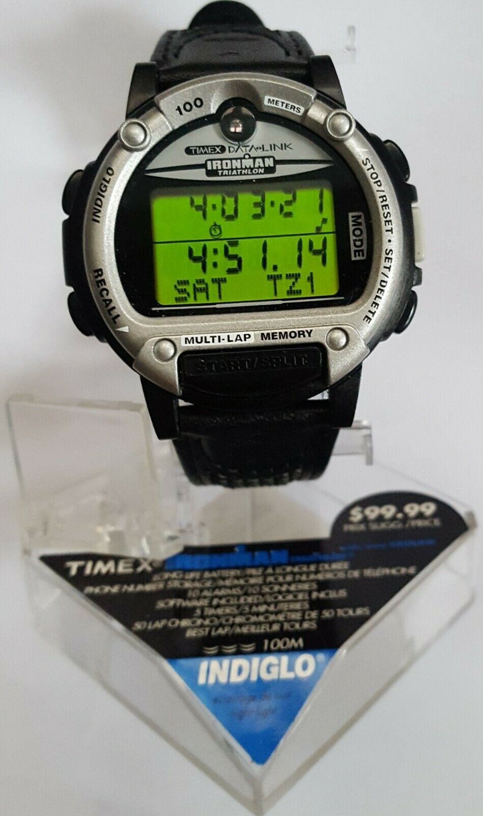 90's Timex Ironman Triathlon Indiglo Data Link 78701 / 78401 NASA