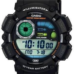 Casio WS1500H-1 Fish & Moon Phase Watch