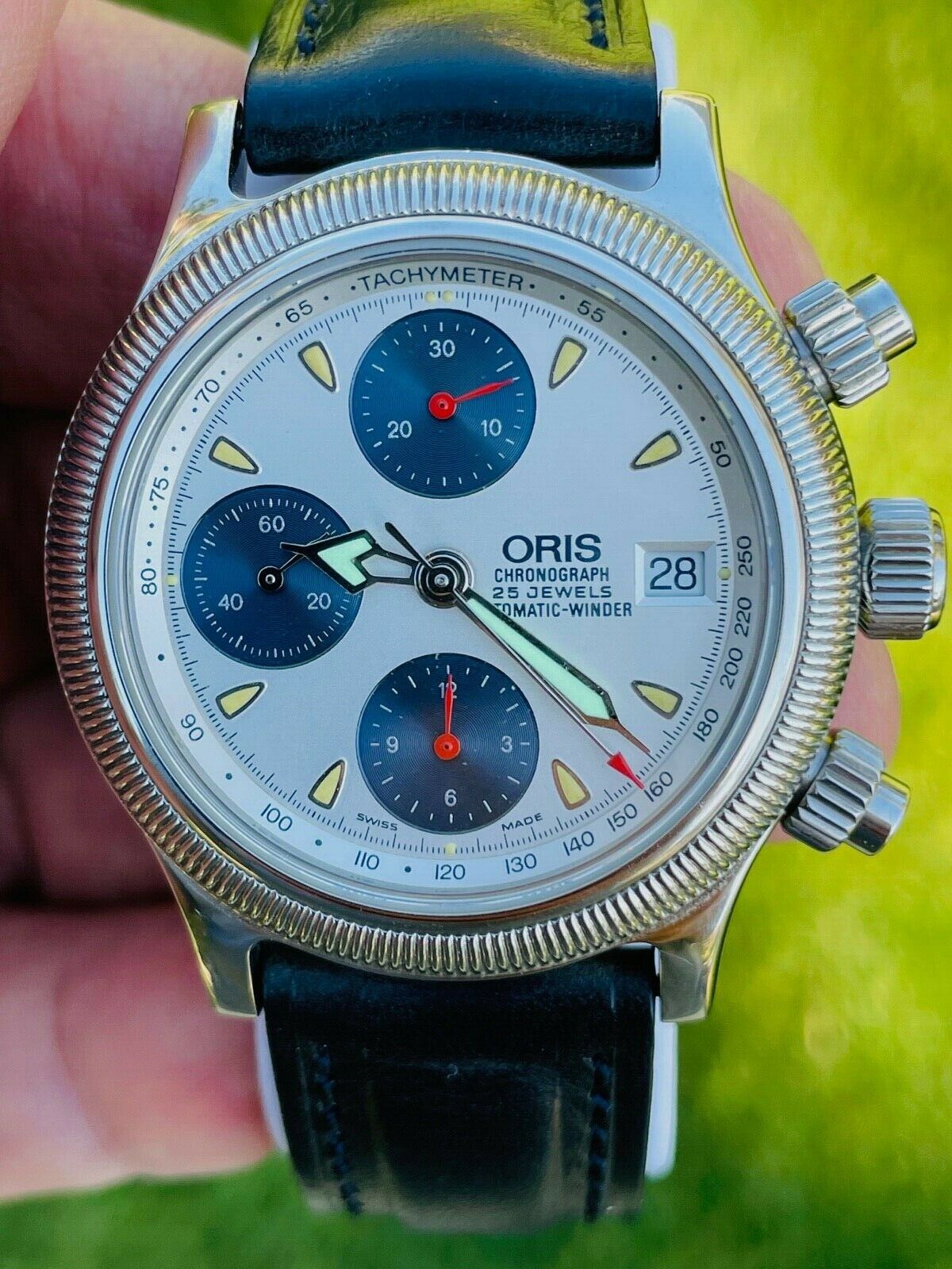 ORIS 7480 674 Big Crown Chronograph Automatic Coin Edge Bezel 25