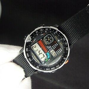 Vintage CITIZEN DIGITAL WATCH WIND JACK 80s RETRO OLD SCHOOL LCD
