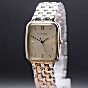Vintage 1992 [N MINT] Seiko Lucent 7N01-5170 Gold Roman Tank Qz