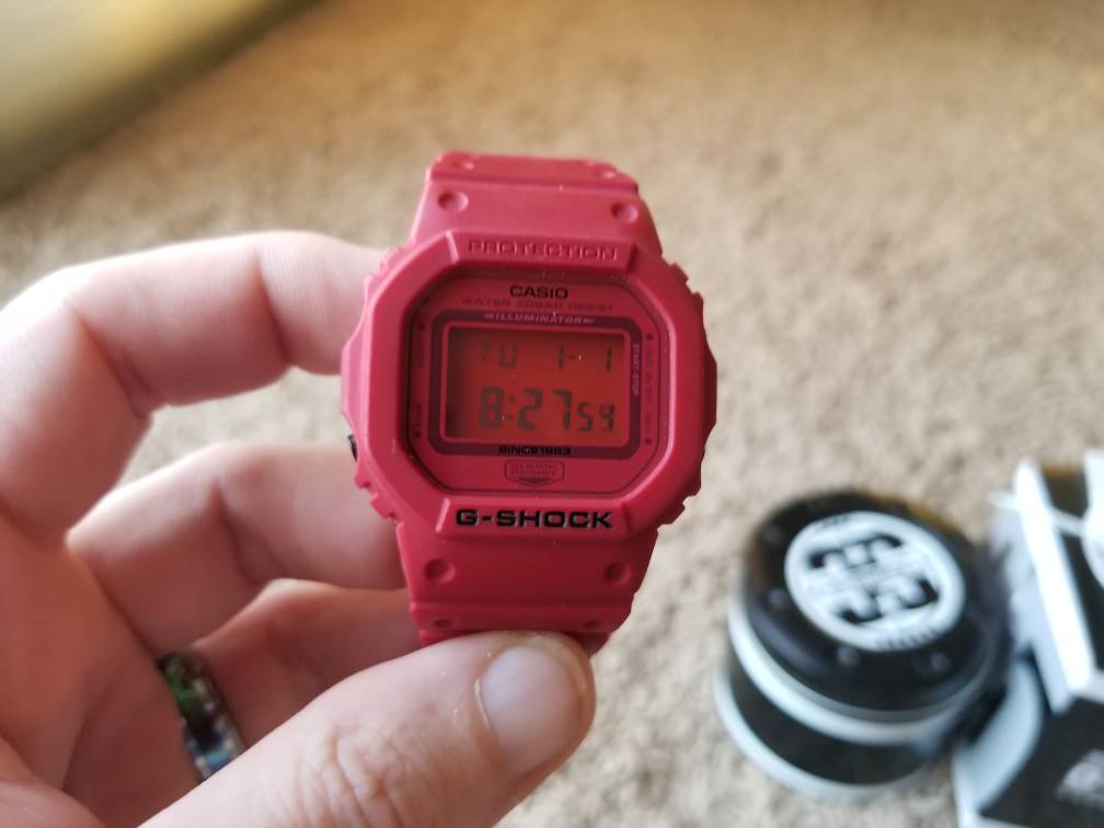 g shock red out price