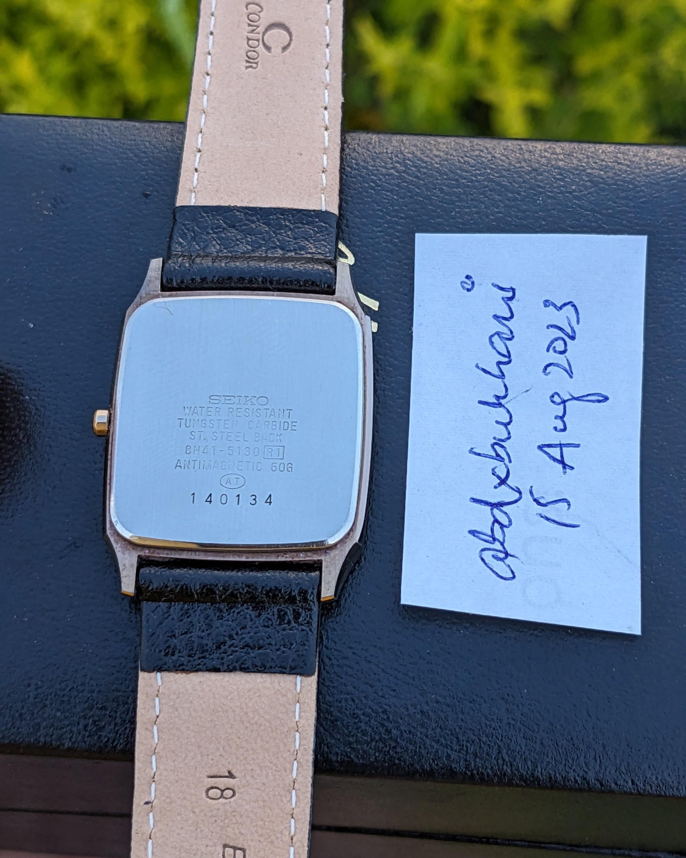 WTS] Seiko Dolce HAQ Tungsten Carbide Gold Mosaic Dial - Ref