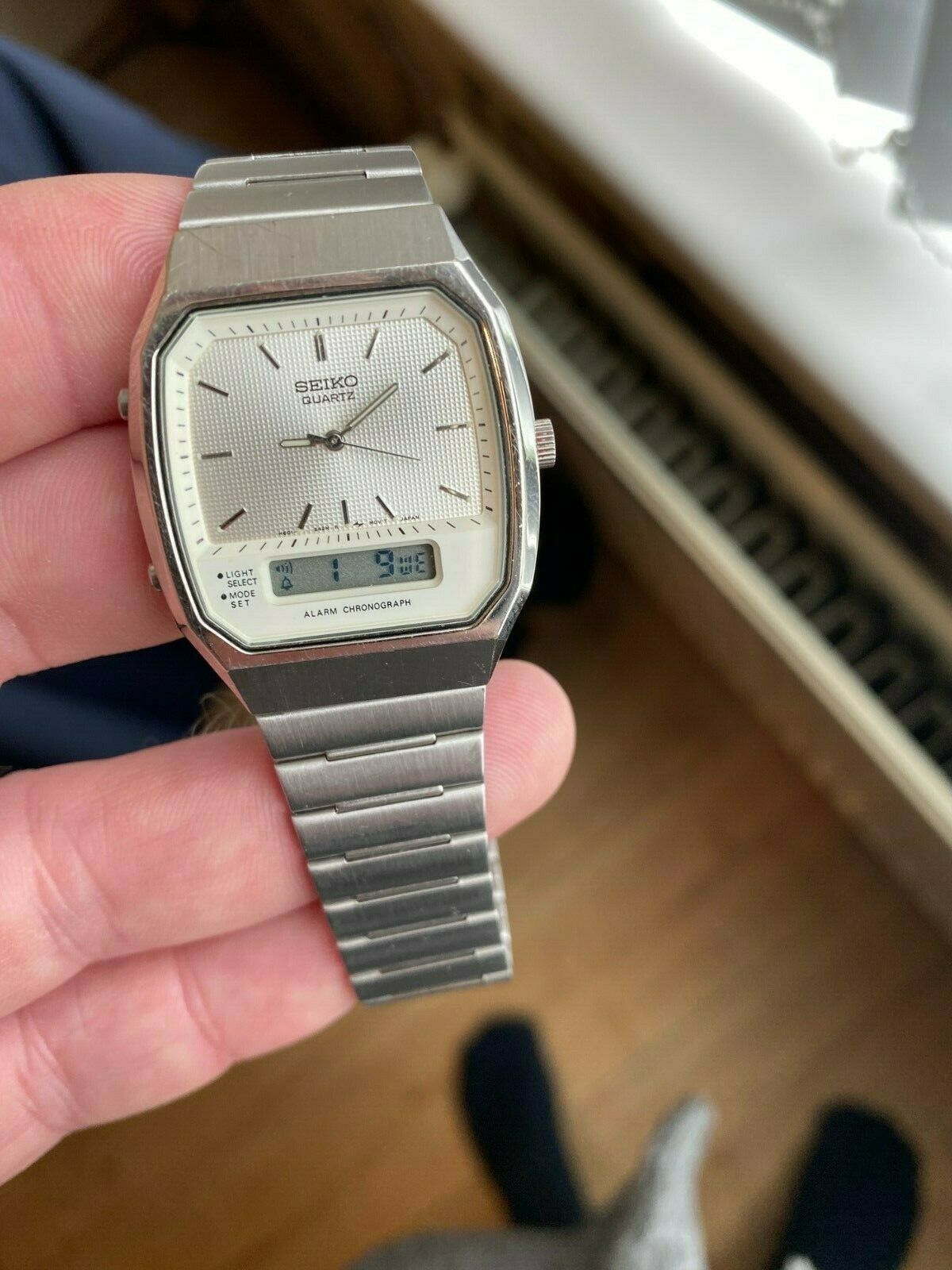 Vintage Seiko H601 5461 Alarm Chronograph april 1988 Boxed