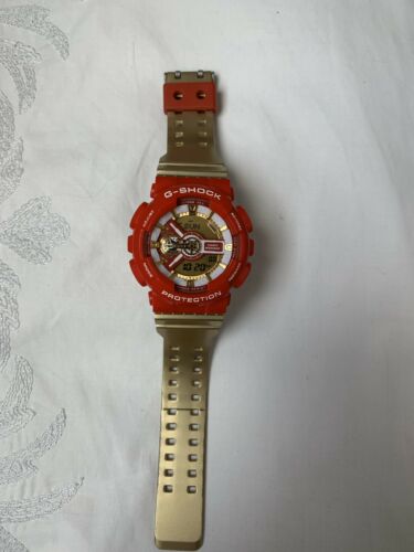 Genuine Casio G Shock 5146 GA-110CS-4A Mens Red Gold Ironman