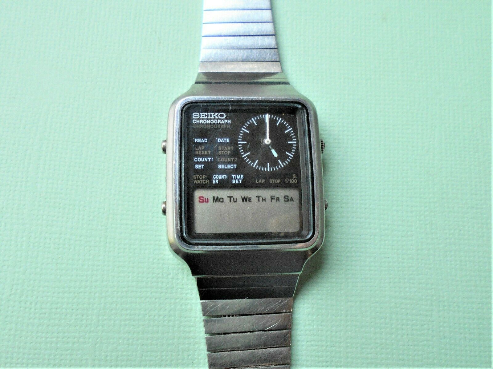 美品　SEIKO H127-5000 クロノグラフ デジアナ ツインカウンター Seiko Chronograph H127-5000 Stainless steel 1979 Italy | Dealer