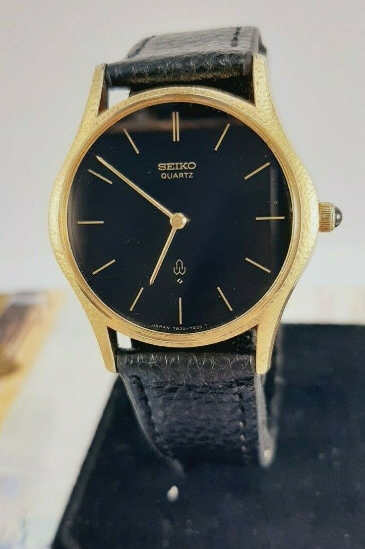 Seiko 7820-7010 Black Dial Dress Watch | WatchCharts Marketplace