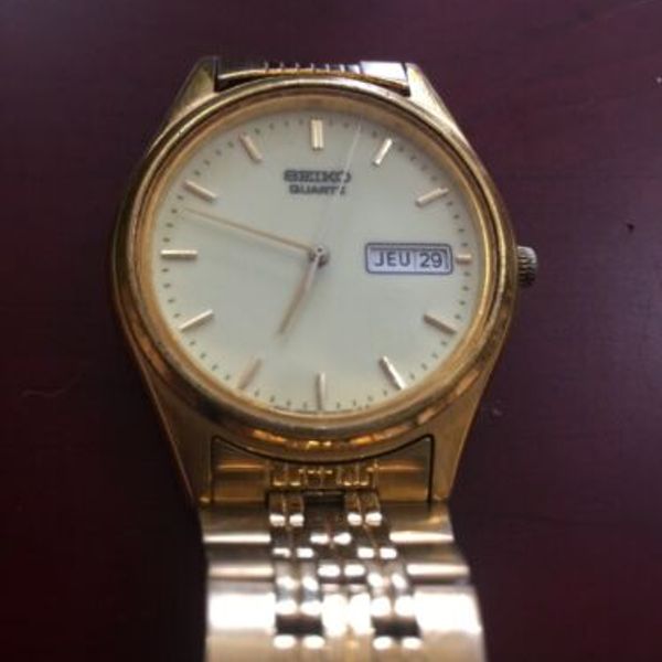 Rare Vintage ? Seiko Mens Gents Quartz Day Date Wristwatch Watch 7N43-9041  A4 | WatchCharts