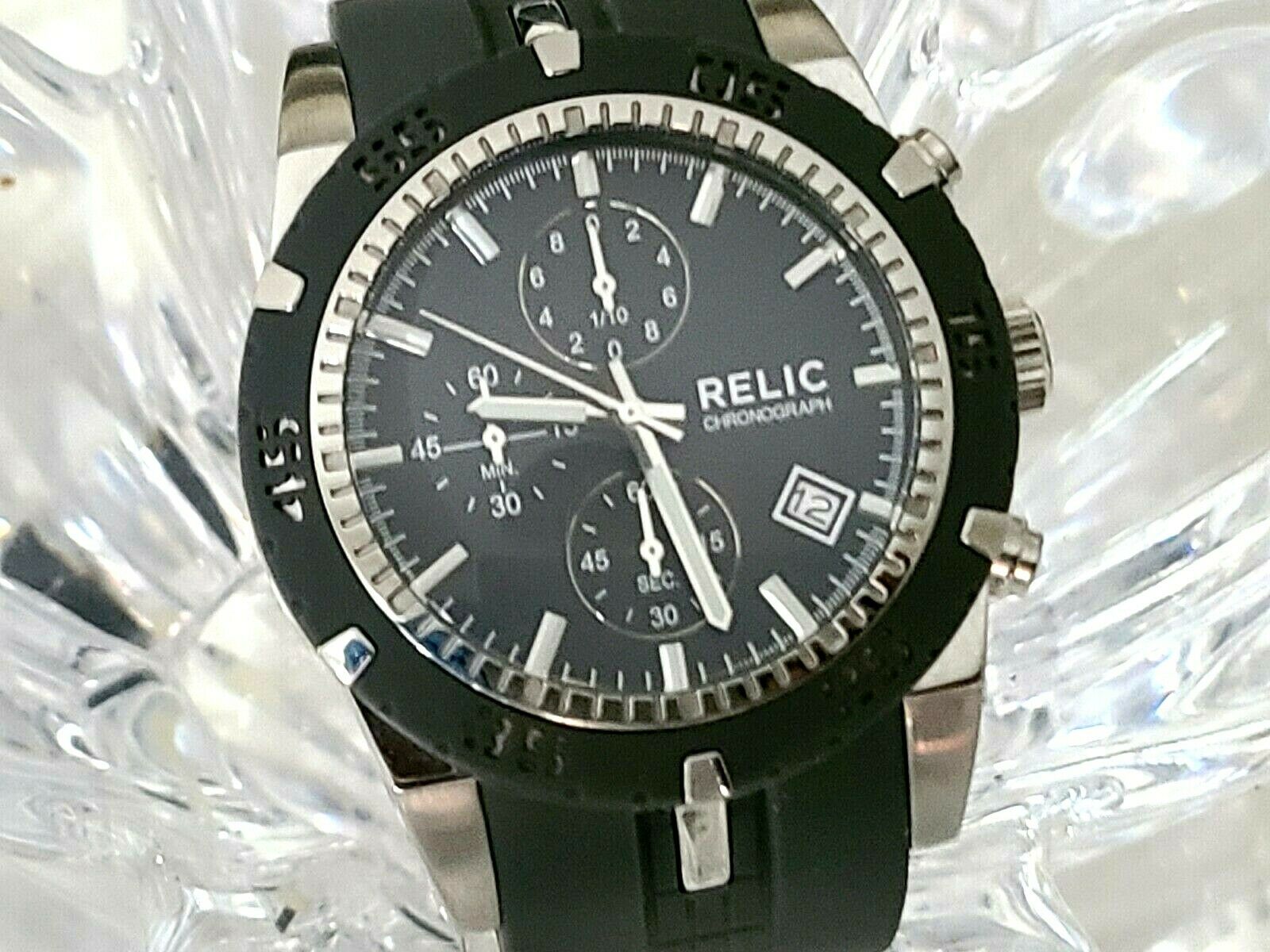 RELIC ZR66041 MENS GRANT CHRONOGRAPH WATCH GREY DIAL STAINLESS