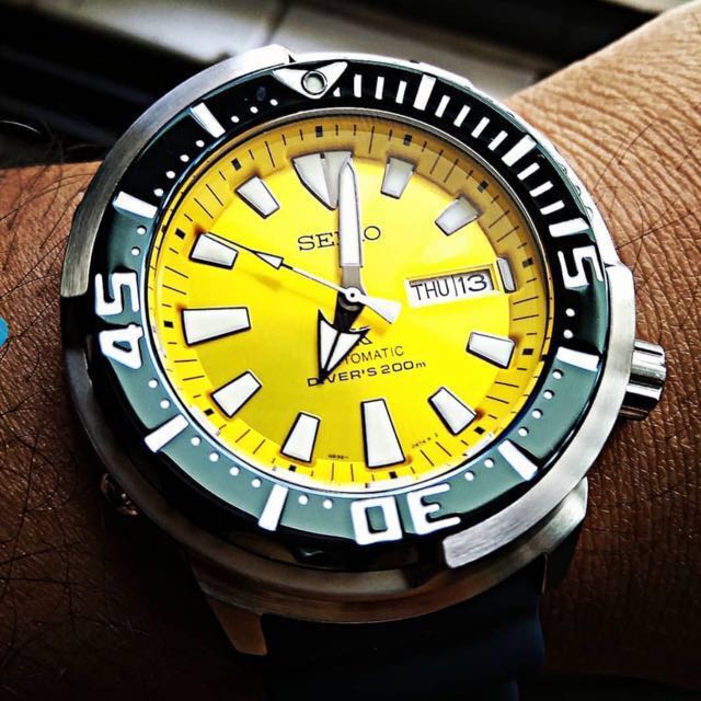 Seiko yellow tuna sale