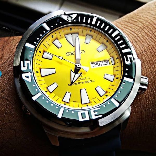 SOLD) SEIKO PROSPEX Yellow Butterflyfish Limited Edition 2200pcs Diver's  SRPD15K1 Seiko Yellow Fin Tuna | WatchCharts