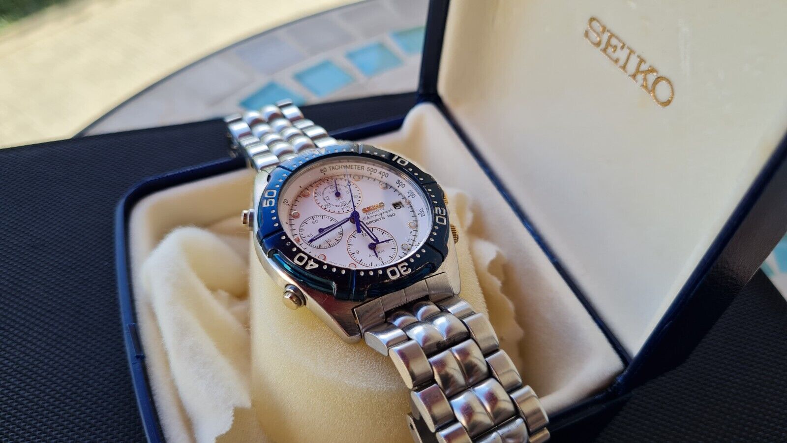 Seiko quartz sports outlet 150 alarm chronograph