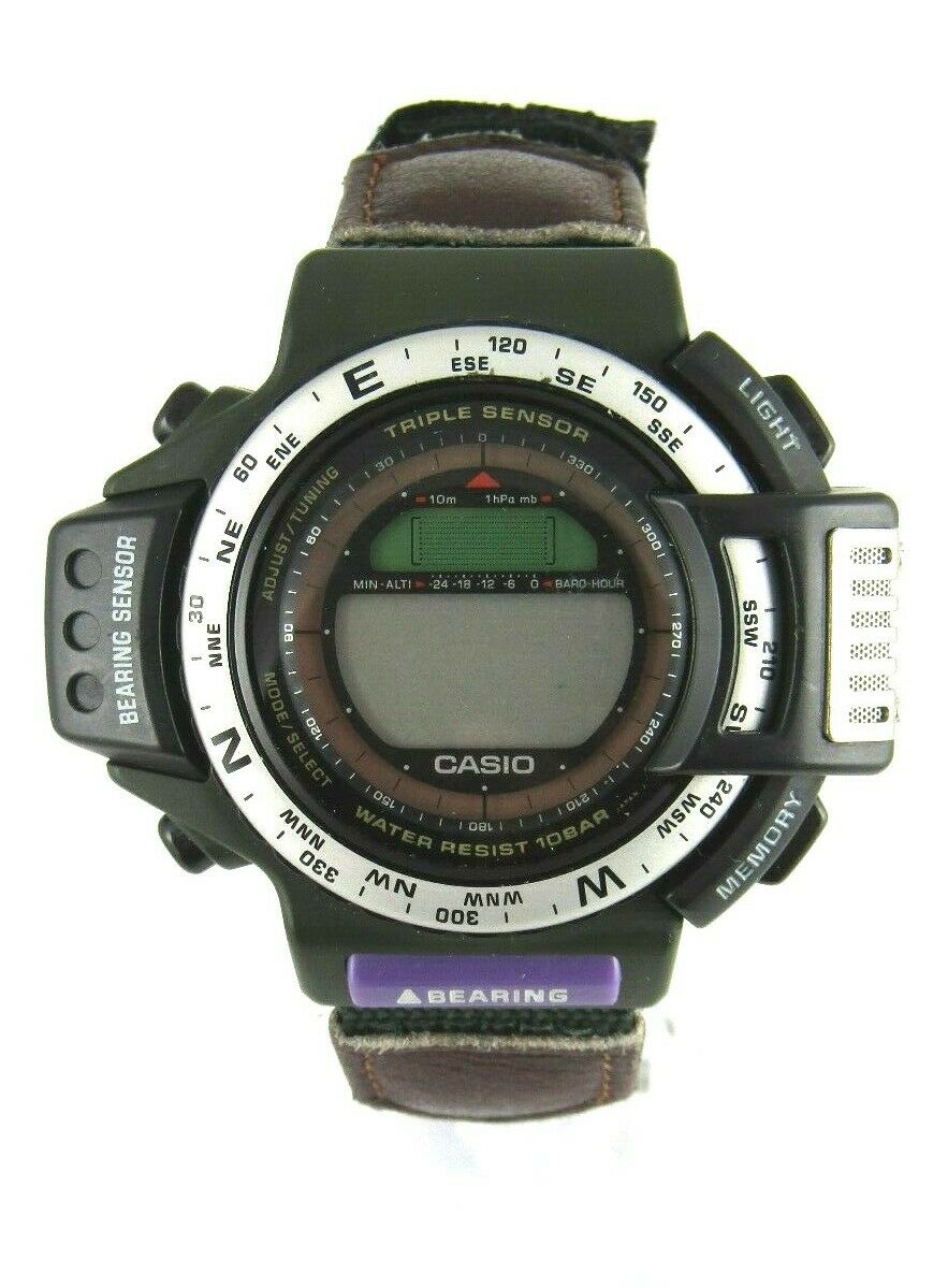 Rare Vintage CASIO PRO TREK DPX-500 Triple Sensor Men's Watch