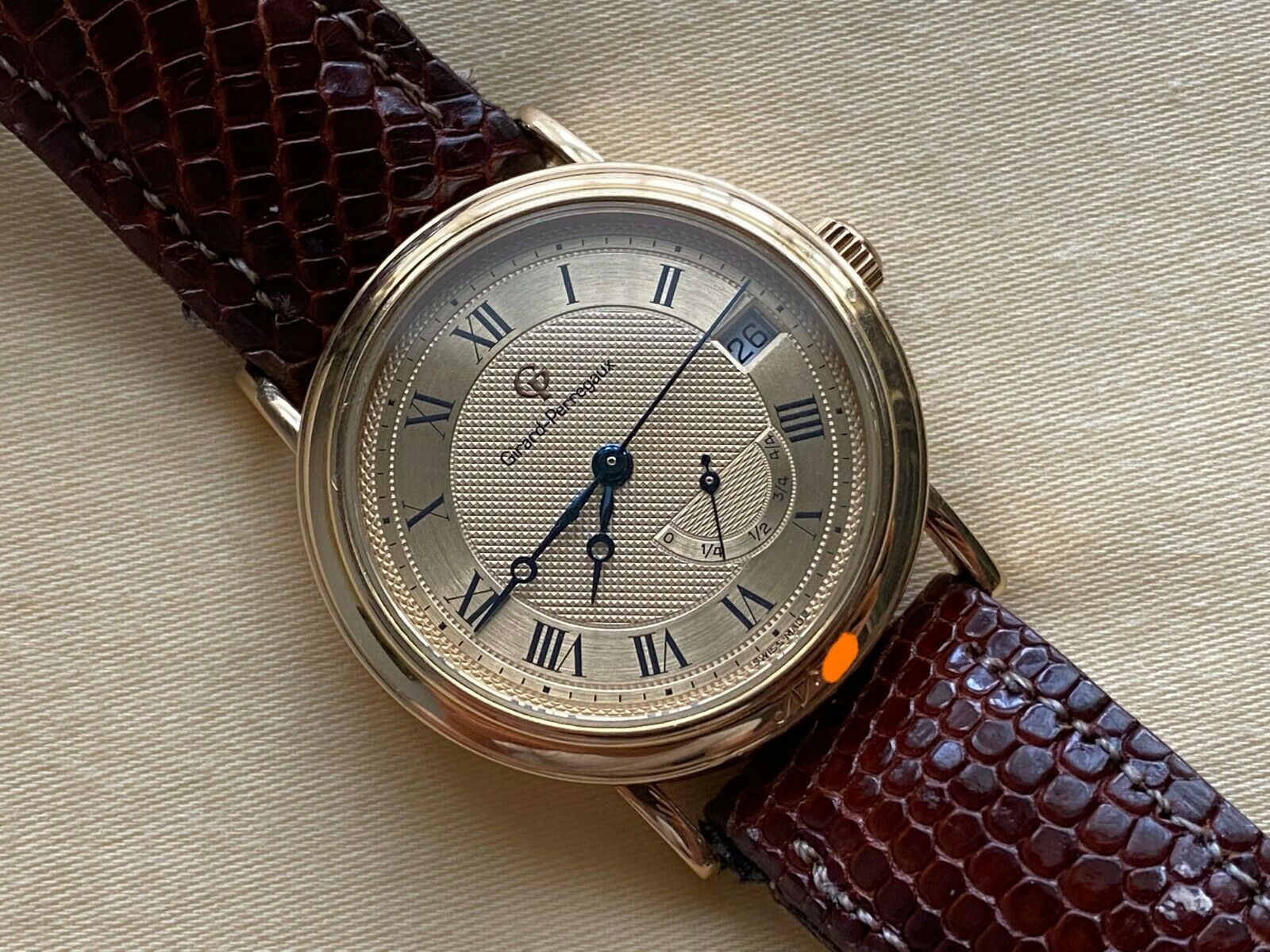 RARE Girard Perregaux 18K Rose Gold Classic Power Reserve