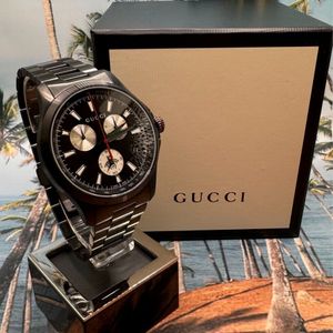 GUCCI G-timeless Chronograph XL Black Dial Watch YA126268