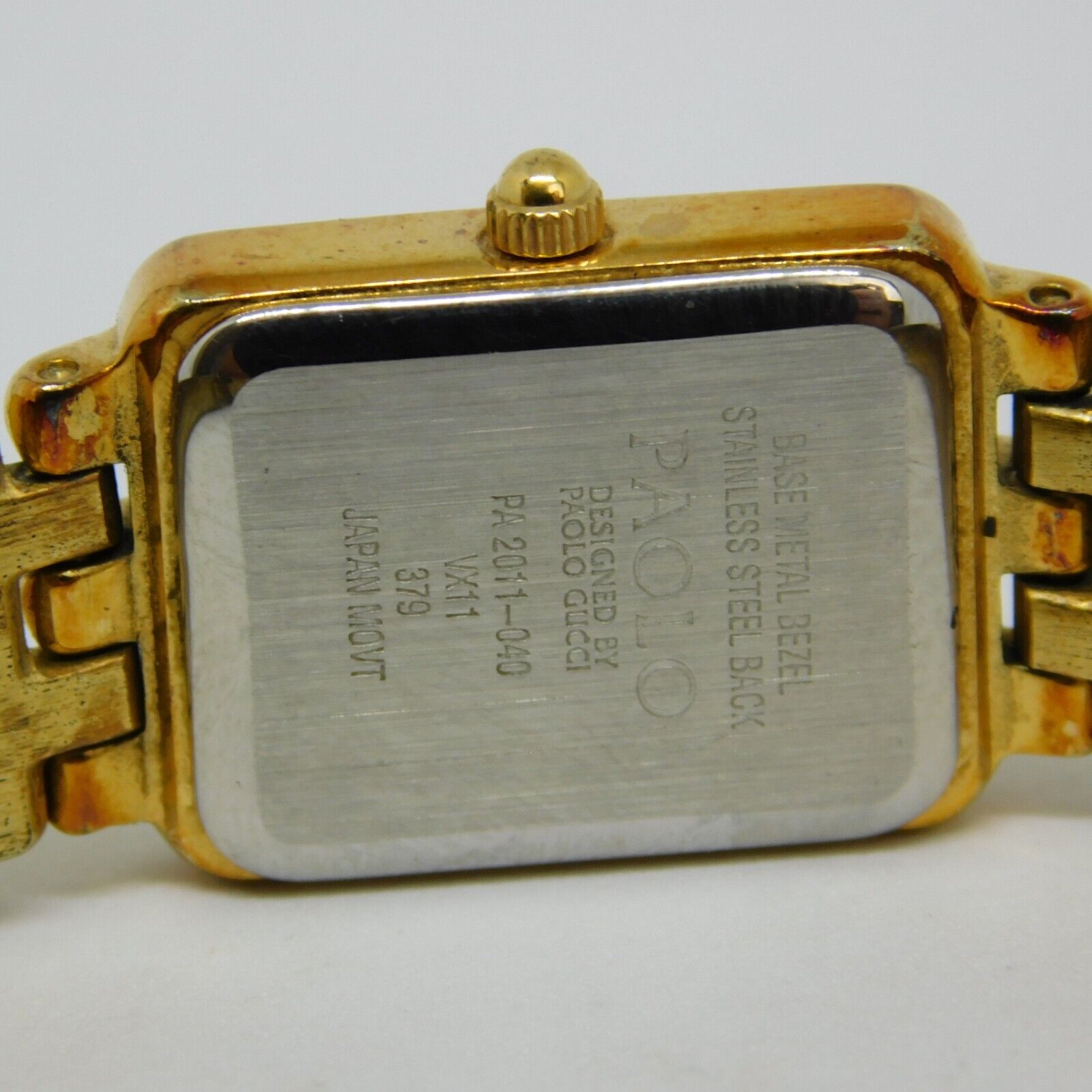 Paolo Gucci Women’s Gold-Tone Rectangular Bracelet Watch Hard to Find Vintage Paolo Designed by Paolo Gucci Watch  main image 2